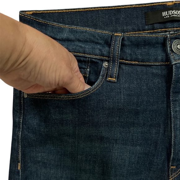 Hudson Holly Straight Frayed Hem High Rise Crop Jeans Size 29 NWOT - Picture 6 of 13